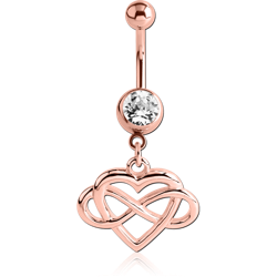 ROSE GOLD PLATED BASE METAL PREMIUM CRYSTAL JEWELED BANANA WITH CHARM