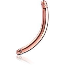 ROSE GOLD PVD COATED SURGICAL STEEL GRADE 316L MICRO CURVED BARBELL PIN