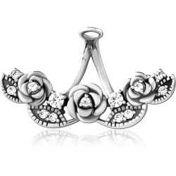 SURGICAL STEEL GRADE 316L NAVEL JEWELED HANGERS FOR BANANA