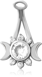 SURGICAL STEEL GRADE 316L NAVEL JEWELED HANGERS FOR BANANA