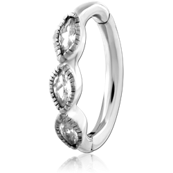 SURGICAL STEEL GRADE 316L JEWELED  BELLY CLICKER