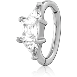 SURGICAL STEEL GRADE 316L JEWELED  BELLY CLICKER