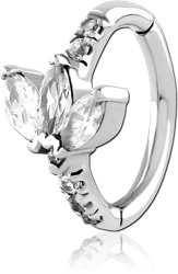 SURGICAL STEEL GRADE 316L JEWELED  BELLY CLICKER