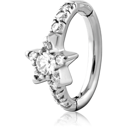 SURGICAL STEEL GRADE 316L JEWELED  BELLY CLICKER