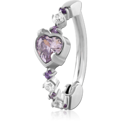 SURGICAL STEEL GRADE 316L JEWELED BELLY CLICKER