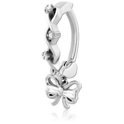 SURGICAL STEEL GRADE 316L JEWELED BELLY CLICKER