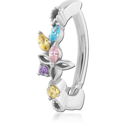 SURGICAL STEEL GRADE 316L JEWELED BELLY CLICKER