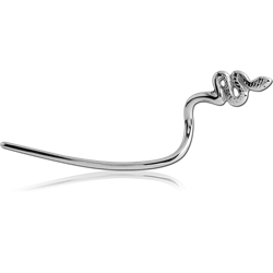 SURGICAL STEEL GRADE 316L SNAKE EYEBROW -LEFT