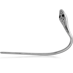 SURGICAL STEEL GRADE 316L EYEBROW-SNAKE HEAD-LEFT