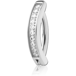 TITANIUM ALLOY JEWELED BELLY CLICKER