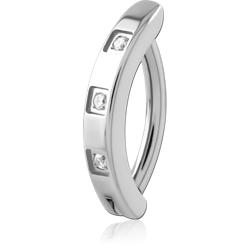 TITANIUM ALLOY JEWELED BELLY CLICKER