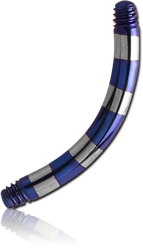 TITANIUM ALLOY TWO TONE MICRO CURVED BARBELL PIN