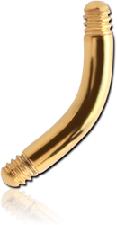 STERILE GOLD PVD COATED SURGICAL STEEL GRADE 316L CURVED BARBELL PIN