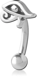 STERILE SURGICAL STEEL GRADE 316L FANCY CURVED MICRO BARBELL - EYE OH HORUS 2