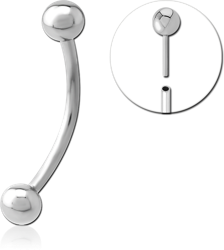 STERILE TITANIUM ALLOY THREADLESS CURVED BARBELL
