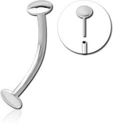 STERILE TITANIUM ALLOY THREADLESS DISC CURVED BARBELL