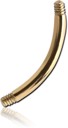 ZIRCON GOLD PVD COATED SURGICAL STEEL GRADE 316L MICRO CURVED BARBELL PIN