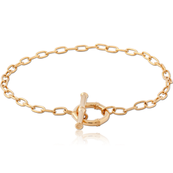 STERLING 925 SILVER GOLD PLATED 18K BRACELET