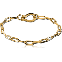 GOLD PVD COATED SURGICAL STEEL GRADE 316L LEO SIGN STEEL BRACELET