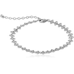 NICKEL FREE RHODIUM COATED BRASS ANKLET