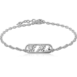 STERLING 925 SILVER RHODIUM PLATED BRACELET
