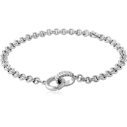 STERLING 925 SILVER RHODIUM PLATED JEWELED BRACELET