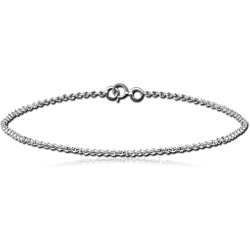 STERLING 925 SILVER CABLE CHAIN BRACELET WITH LOCKER