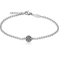 SURGICAL STEEL GRADE 316L JEWELED BRACELET