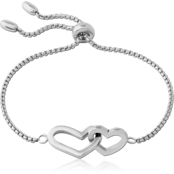 SURGICAL STEEL GRADE 316L  BRACELET - HEART