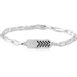 STERLING 925 SILVER JEWELED BRACELET