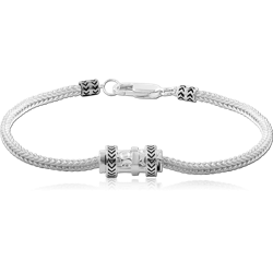 STERLING 925 SILVER JEWELED BRACELET
