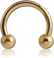 GOLD PVD 18K COATED SURGICAL STEEL GRADE 316L MICRO CIRCULAR BARBELL
