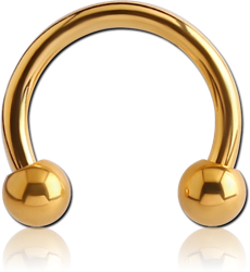 GOLD PVD COATED SURGICAL STEEL GRADE 316L MICRO CIRCULAR BARBELL