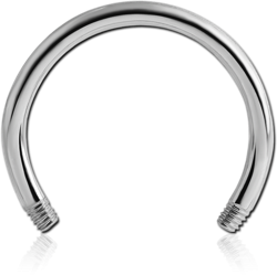 SURGICAL STEEL GRADE 316L MICRO CIRCULAR BARBELL PIN 1.0MM WITH 1.2MM THREAD