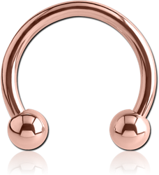 ROSE GOLD PVD COATED SURGICAL STEEL GRADE 316L CIRCULAR BARBELL