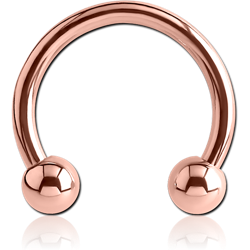 ROSE GOLD PVD COATED SURGICAL STEEL GRADE 316L CIRCULAR BARBELL