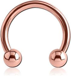ROSE GOLD PVD COATED SURGICAL STEEL GRADE 316L MICRO CIRCULAR BARBELL