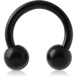 STERILE BLACK PVD COATED SURGICAL STEEL GRADE 316L CIRCULAR BARBELL