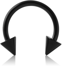 STERILE BLACK PVD COATED TITANIUM ALLOY MICRO CIRCULAR BARBELL WITH CONES