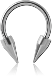 STERILE SURGICAL STEEL GRADE 316L MICRO CIRCULAR BARBELL WITH SPIKES