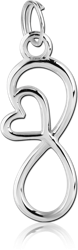 RHODIUM PLATED BASE METAL INFINITY CHARM