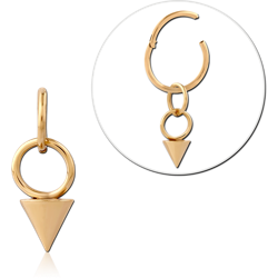 GOLD PVD 18K COATED SURGICAL STEEL GRADE 316L SLIDING CHARM