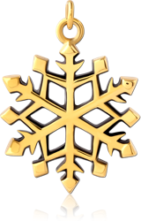 GOLD PLATED BASE METAL CHARM - SNOWFLAKE