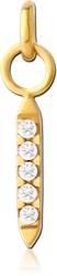 GOLD PVD COATED SURGICAL STEEL GRADE 316L JEWELED CHARM