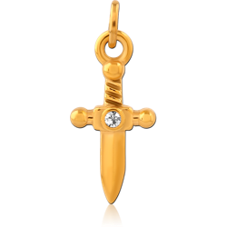 GOLD PVD COATED SURGICAL STEEL GRADE 316L CHARM