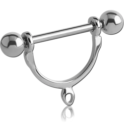 SURGICAL STEEL GRADE 316L NIPPLE STIRRUP WITH HOOP