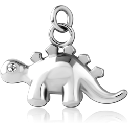 SURGICAL STEEL GRADE 316L JEWELED CHARM