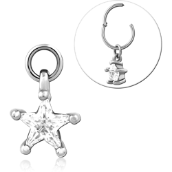 SURGICAL STEEL GRADE 316L SLIDING JEWELED CHARM