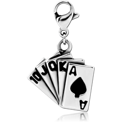 SURGICAL STEEL GRADE 316L CHARM WITH LOBSTER LOCKER