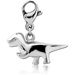 SURGICAL STEEL GRADE 316L CHARM WITH LOBSTER LOCKER - DINOSAUR